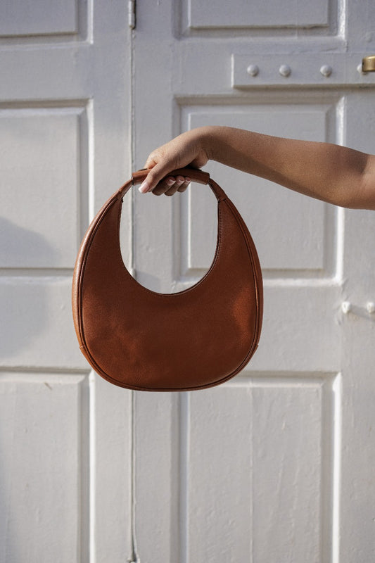 The Solara Crescent Bag - Sculpted In Sunlight