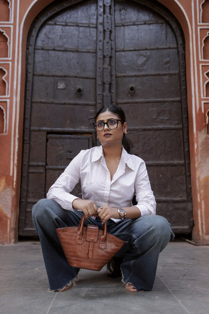 The Amara Croc Tote - Eternal Structure